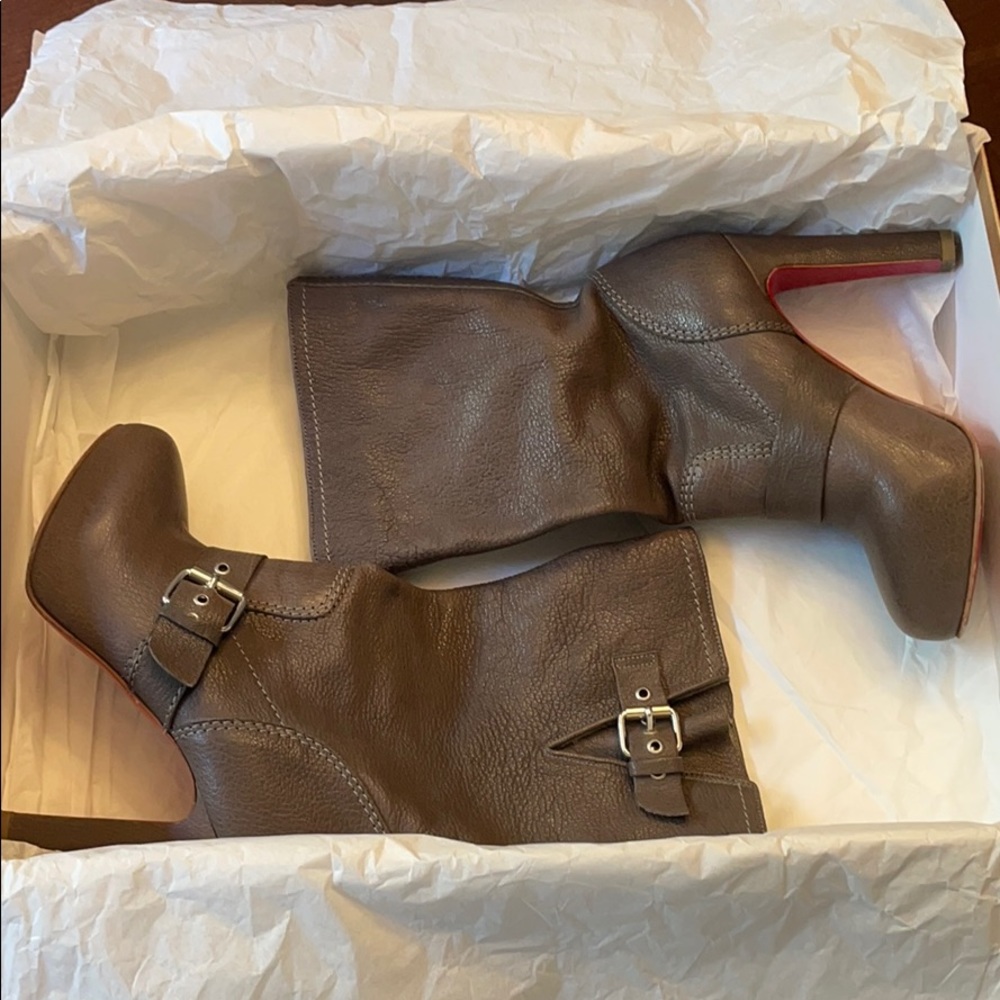 Christian Louboutin  flanavec 120 boots, taupe - Picture 11 of 12